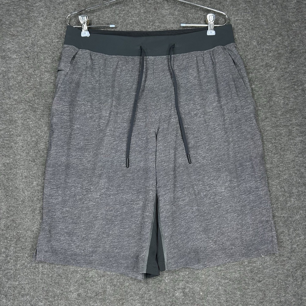 Lululemon Shorts Men's Large Gray T.H.E. Linerless Running Stretch  11" Inseam